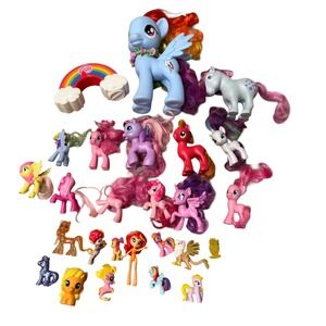 Hasbro My Little Pony Figure Lot Mixed Size Rainbow Dash Twilight Sparkle